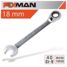 FIXMAN REVERSIBLE COMBINATION RATCHETING WRENCH 18MM