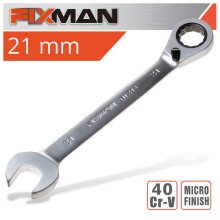 FIXMAN REVERSIBLE COMBINATION RATCHETING WRENCH 21MM