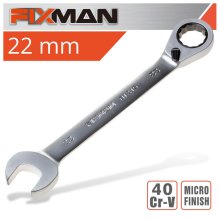 FIXMAN REVERSIBLE COMBINATION RATCHETING WRENCH 22MM