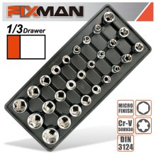 Fixman 27-Pc 1/2" Dr.Sockets
