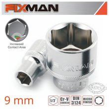 Fixman 1/2" Drive Hex Socket 9mm X 21,8mm