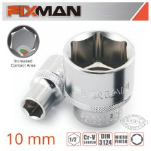 Fixman 1/2" Drive Hex Socket 10mm X 21,8mm