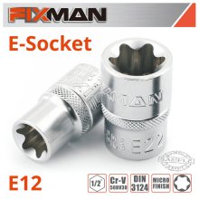 FIXMAN 1/2" DRIVE E-SOCKET 6 POINT E12