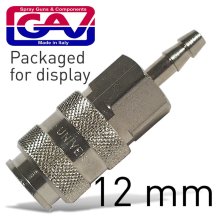 Gav Universal Quick Coupler W/12mm Hose Tail Packaged