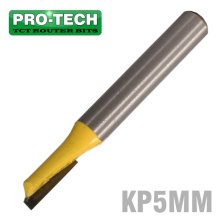 Pro-Tech Straight Bit 5mm X 13mm Single Flute Metric 1/4" Shank