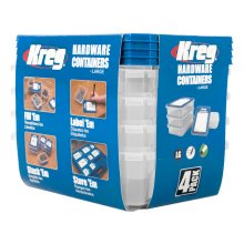 Kreg Large Hardware Container 4-Pack 114.30x158.80x50 Mm