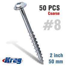 Kreg Pocket Hole Screws 2" #8 Coarse Washer Head 50ct