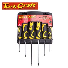 Tork Craft Screw Driver Set 6 Pce With Wall Mountable Rack S2 Pz Sl