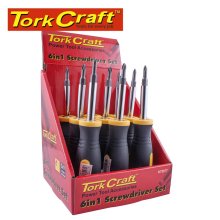 Tork Craft Screwdriver 6 In 1 Crv Bits Per Box Of 9