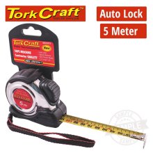 Tork Craft Measuring Tape Self Lock 5m X 19mm S/S & Rubber Casing Matt Finish