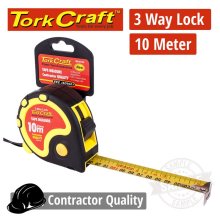 Tork Craft Measuring Tape Multi Lock 10m X 25mm Rubber Casing Matt Finish