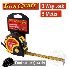 Tork Craft Measuring Tape Multi Lock 5m X 19mm Rubber Casing Matt Finish
