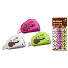 Olfa Magnetic Touch Knife In Cookie Jar (24pc) White/Green/Pink