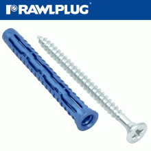 RAWLPLUG Universal Nylon Plug+Screws 6Mmx50Mm X50-Box
