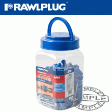 RAWLPLUG Universal Nylon Plug X10Mmx50Mm With Screws X200 Per Jar