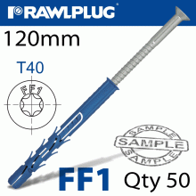 RAWLPLUG Nyl Frame Fixing Zp + Csk Screw 9.8Mmx120Mm X25 -Box