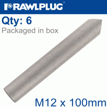 RAWLPLUG Internaly Threaded Sockets M12X100 A4 Box Of 6