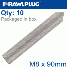 RAWLPLUG Internaly Threaded Sockets M8X90 Zinc Plated, Class 5.8 Box Of 10