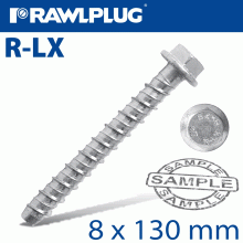 RAWLPLUG Concrete Screwbolt 8X130 Hex Head With Flange Galvanized 50/Box