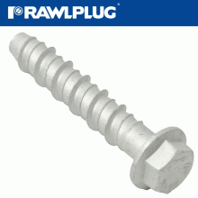 RAWLPLUG Concrete Screwbolt M10 12.5X65Mm Hex Flange Zinc Fl X50-Box
