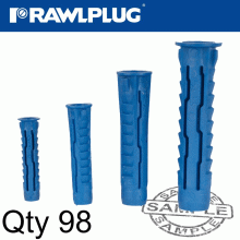 RAWLPLUG Universal Plugs Mega Pack X98 Pce