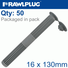 RAWLPLUG Plastic Sleeve Insert 16Mmx130Mm X50 Per Pack