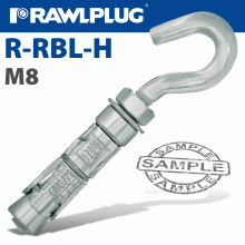 RAWLPLUG Hook Bolt M8X98Mm X25 -Box