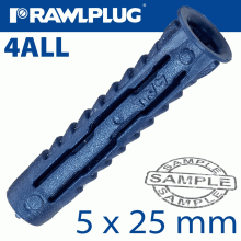 RAWLPLUG Universal Nyl Plug 5X25Mm X100 -Bag
