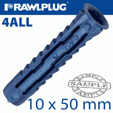 RAWLPLUG Universal Nyl Plug+Hook 10X50Mm X4 -Bag