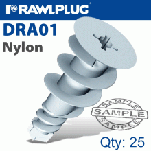 RAWLPLUG Nyl Self Drill Drywall Fixing X25-Bag