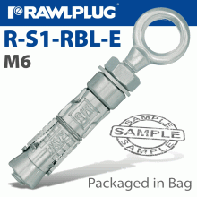 RAWLPLUG Shield Anchor Eyebolt M6X73Mm X2 -Bag