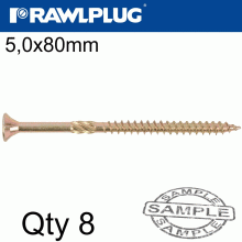 RAWLPLUG R-Ts Hardened Screw 5.0X80Mm X9 Per Bag