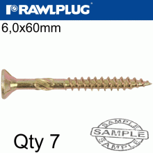 RAWLPLUG R-Ts Hardened Screw 6.0X60Mm X7 Per Bag