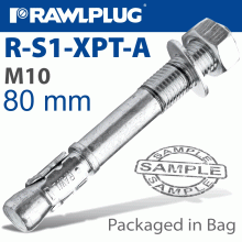 RAWLPLUG Throughbolt 10X80Mm X4 -Bag