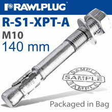 RAWLPLUG Throughbolt 10X140Mm X4 -Bag