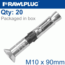 RAWLPLUG R-Spl Ii Safety Plus - Countersunk M10X90Mm X20 Per Box