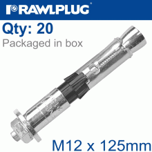 RAWLPLUG R-Spl Ii Safety Plus - Projecting Bolt M12X125Mm X20 Per Box