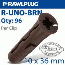 RAWLPLUG Universal Plug Brn 7Mm X 30Mm X96-Clip