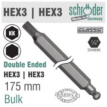 Schroder D/E Hex 3 X 3 Ball 175mm Bit