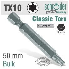 Schroder Torx Tx10 X 50mm Classic Power Bit Bulk