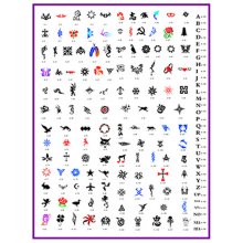 Air Craft Book 04 Tattoo Stencils 160 Designs 16 Designs On Each A4 Sheet