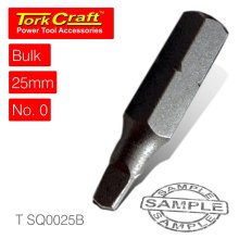 Tork Craft Square Recess Bit #0 - 25mm - Bulk