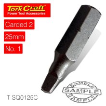 Tork Craft Square Recess Ins. Bit No.1x25mm 2/Card