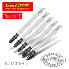 Tork Craft T-Shank Jigsaw Blade Reverse Tooth 2.5mm 10tpi 100mm Wood