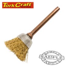 Tork Craft Mini Brass Brush 12.7mm Cup 3.2mm Shank