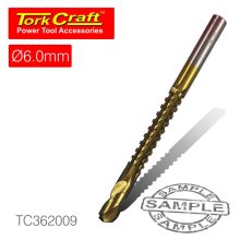 Tork Craft Drill Saw 6mm Tin. Coated Carded