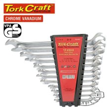 Tork Craft 12pcs deep offset combination spanner set 6-22mm
