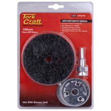 Tork Craft Face Off Disc & Arbor 100mm Carded For Drill