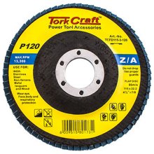 Tork Craft Flap Disc Zirconium 115mm 120 Grit Flat