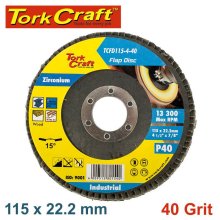 Tork Craft Flap Disc Zirconium 115mm 40grit Angled